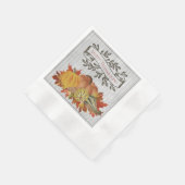 Graue Erntedank Pumpkins und Squash Serviette (Ecke)