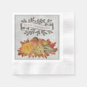 Graue Erntedank Pumpkins und Squash Serviette (Vorderseite)