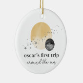 Graue erste Reise um die Sonne Keramik Ornament (Rechts)