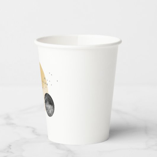 Graue erste Reise um die Sonne Pappbecher (Links)