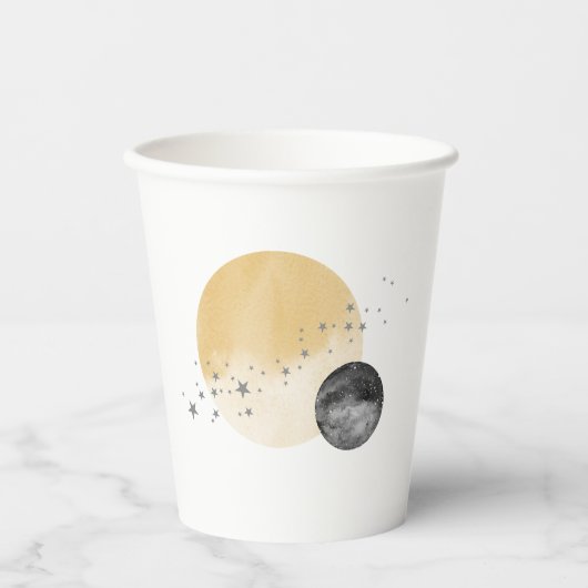 Graue erste Reise um die Sonne Pappbecher (Vorderseite)