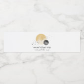 Graue erste Reise um die Sonne Wasserflaschenetikett (Einzelnes Label)