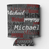 Graue, erwachsene Namen Dosenkühler (Rückseite)