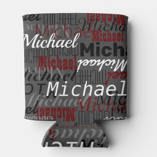 Graue, erwachsene Namen Dosenkühler (Rückseite)