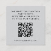 Graue Eschenbaum-Hochzeits-QR Begleitkarte (Vorderseite)