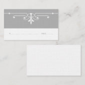 Graue Extravagante Platzkarte (Vorne/Hinten)