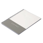 Graue Farbblock Notizbuch mit individuellem Namen Notizblock (Linke Seite)