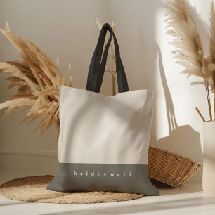 Graue Farbblock-Personalisierte-Tasche Tasche