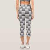 Graue Farbblöcke Capri Leggings (Rückseite)