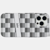 Graue Farbblöcke Case-Mate iPhone Hülle (Rückseite (Horizontal))