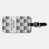 Graue Farbblöcke Gepäckanhänger (Vorderseite horizontal)