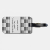 Graue Farbblöcke Gepäckanhänger (Rückseite horizontal)