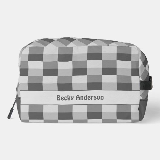 Graue Farbblöcke Waschbeutel (Rückseite)