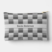 Graue Farbblöcke Zubehörtasche (Rückseite)