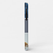 Graue Farbblockkatzenkatze Monogramm Pfosten Case-Mate iPhone Hülle (Hinten/Links)