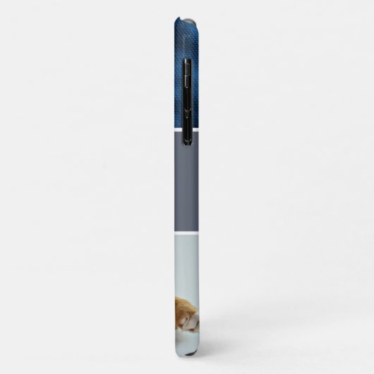 Graue Farbblockkatzenkatze Monogramm Pfosten Case-Mate iPhone Hülle (Hinten/Links)