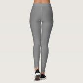 Graue Farbe einfarbig schlicht Leggings (Rückseite)