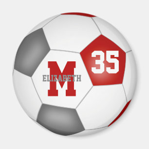 Graue Farben für die Fußballmannschaft Magnet