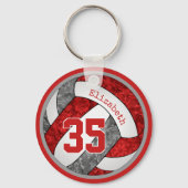 Graue Farben für die Volleyballmannschaft Schlüsselanhänger (Rückseite)