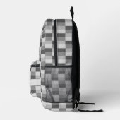 Graue Farbfelder Bedruckter Rucksack (Rechts)