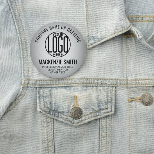 Graue, farbige Kunststoffmitarbeiter für Firmenlog Namensschild (Beispiel)