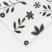 Graue Farbtöne Blumen-Decke Moderne Benutzerdefini Fleecedecke (Ecke)