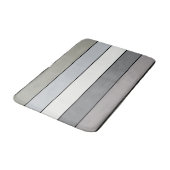 Graue Farbtöne mit schwarzen Streifen auf Aquarell Badematte (Schrägansicht)