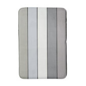 Graue Farbtöne mit schwarzen Streifen auf Aquarell Badematte (Vorderseite Vertikal)