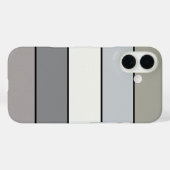 Graue Farbtöne mit schwarzen Streifen auf Aquarell Case-Mate iPhone Hülle (Rückseite (Horizontal))