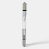 Graue Farbtöne mit schwarzen Streifen auf Aquarell Case-Mate iPhone Hülle (Rückseite / Rechts)