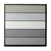 Graue Farbtöne mit schwarzen Streifen auf Aquarell Fliese (Vorderseite)