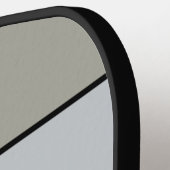 Graue Farbtöne mit schwarzen Streifen auf Aquarell Pickleball Schläger (Linke Seite)