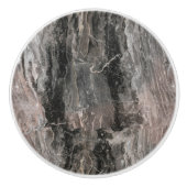 Graue Farbtöne und schwarze Marmorsteine Keramikknauf (Vorderseite)