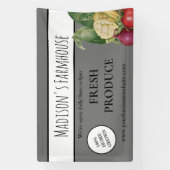 Graue Farmhouse Produce Farm Business Banner (Vertikal)