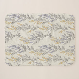 Graue Farn Botanik Muster Sherpadecke