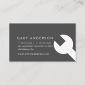 Graue Faucet & Pipes Plumbing Visitenkarte (Rückseite)