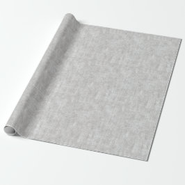 Graue Faux-Linene-Hochzeit Geschenkpapier