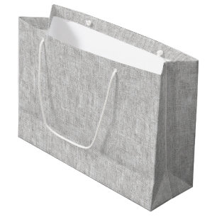 Graue Faux-Linene-Hochzeit Große Geschenktüte