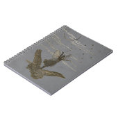 Graue feenhafte Bucheinband-Fantasie-Märchen Notizblock (Linke Seite)