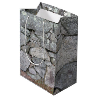 Graue Felsen Alte Steinmauer Mittlere Geschenktüte