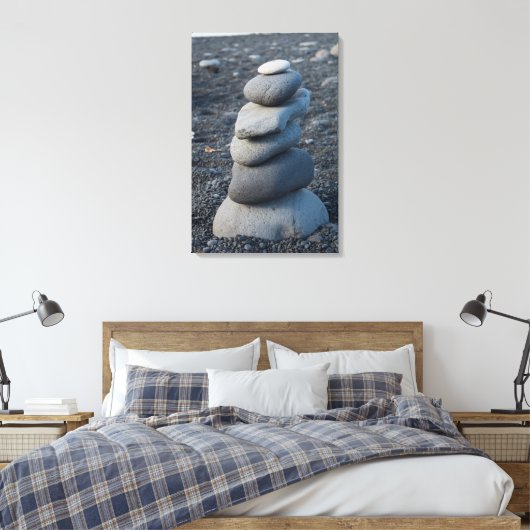 Graue Felsen am Strand Leinwanddruck (Insitu (Schlafzimmer))