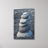 Graue Felsen am Strand Leinwanddruck (Vorderseite)