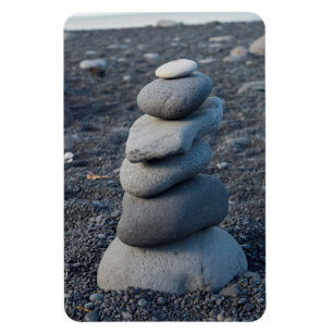 Graue Felsen am Strand Magnet