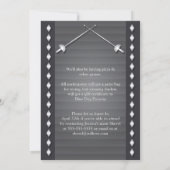 Graue Fencing Geburtstagsparty Einladung (Rückseite)