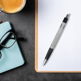 Graue Firmenlogos auf der E-Mail-Website Kugelschreiber