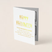 Graue Firmenmarke auf Halloween Foil Card Folienkarte (Vorderseite)