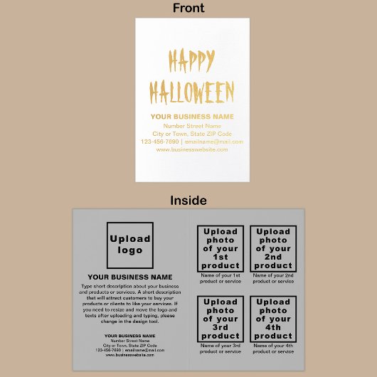 Graue Firmenmarke auf Halloween Foil Card Folienkarte