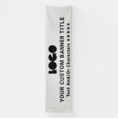 Graue Firmenmarke Outdoor 10' Long Banner (Vertikal)