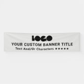 Graue Firmenmarke Outdoor 10' Long Banner (Horizontal)