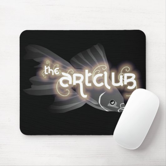 Graue Fisch-Mausunterlage Mousepad (Mit Mouse)